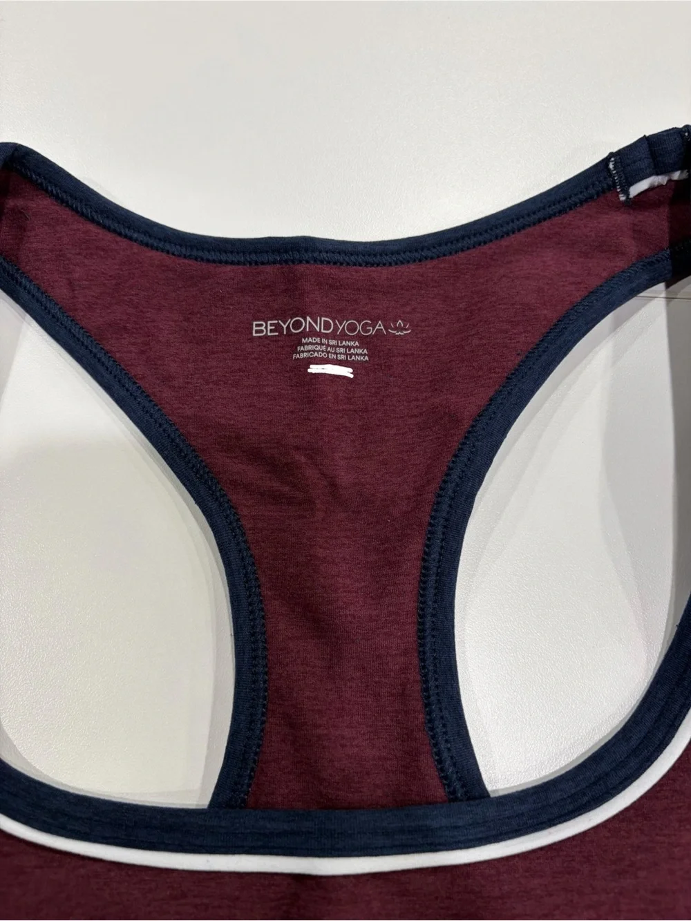 Beyond Yoga Women's Large Spacedye™ Ready Bra Burgandy NWT Retro Racerback
